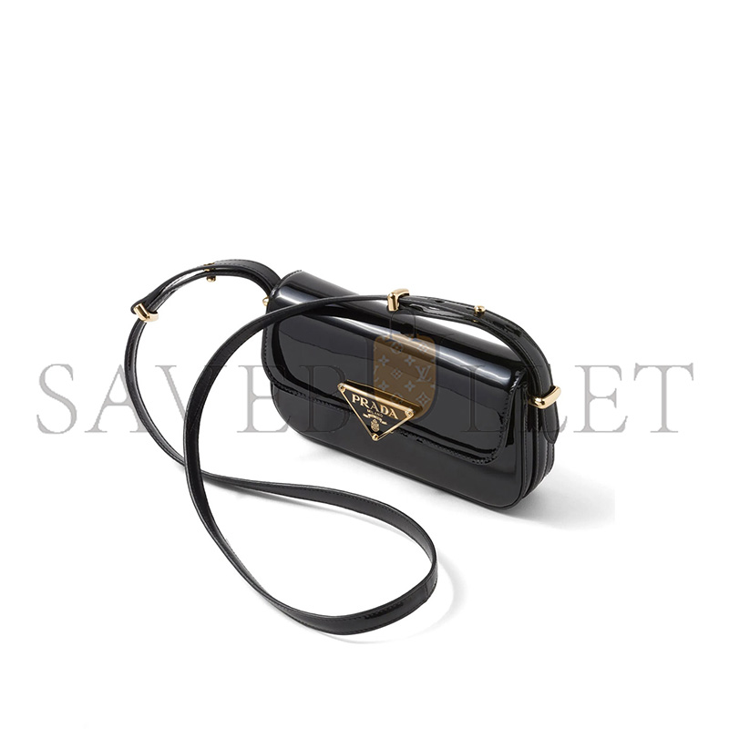 Pra*a logo-plaque leather shoulder bag 1bd339 (20.5*10.5*4cm)
